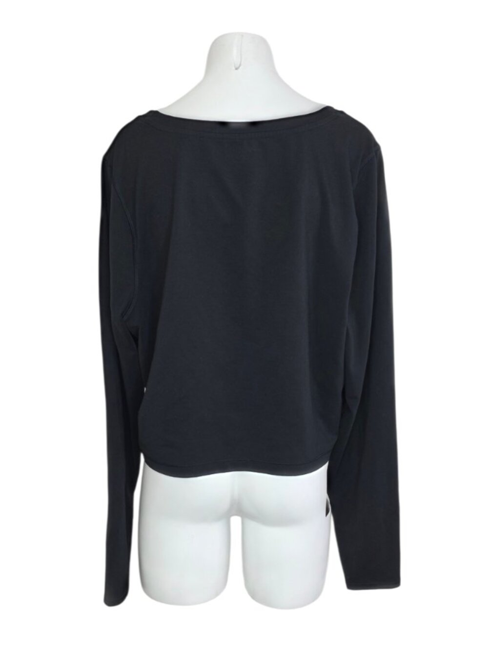 Athleta Shanti Top, Long Sleeve, Cropped, Black, Pullover, Soft, Athletic, 2X - Picture 2 of 10